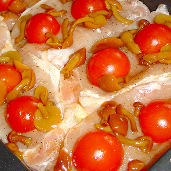 Jamur madu dengan tomat: resep untuk persiapan musim dingin