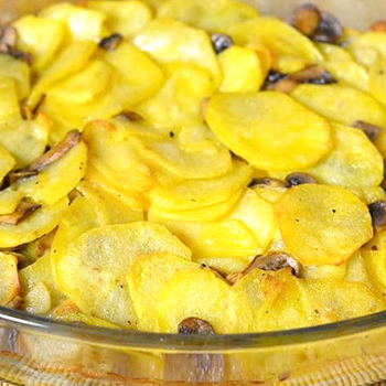 Patates amb xampinyons al forn: receptes populars