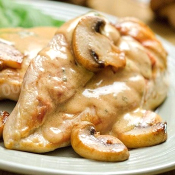 Ayam fillet dengan champignons: resipi untuk memasak hidangan lazat