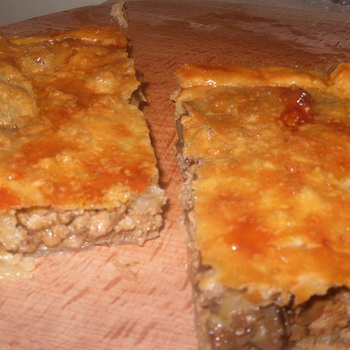 Resep pai daging cincang dan jamur