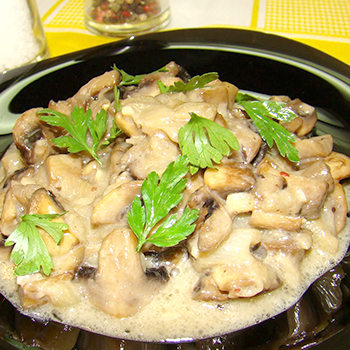 Resep memasak jamur porcini dengan krim asam